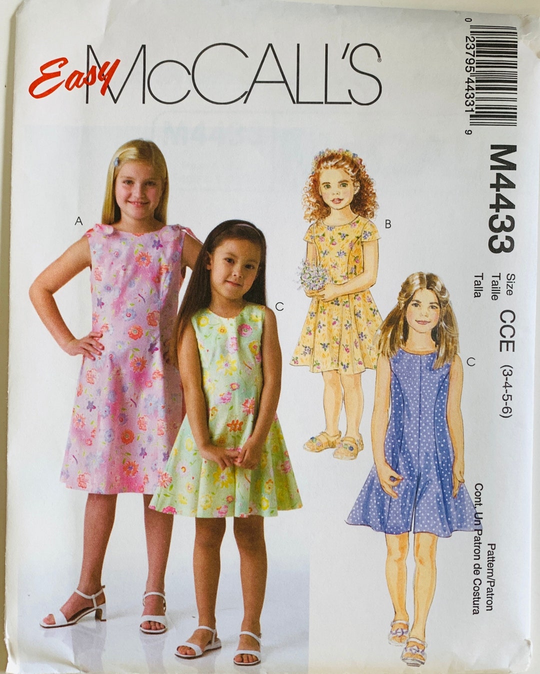 Easy Childs Dress and Jumpsuit Pattern Slightly Flared Mid knee Length