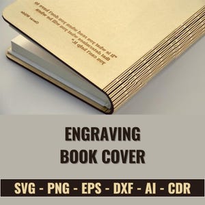 Boekomslag met lasergesneden levend scharnier: uniek, flexibel ontwerp voor gepersonaliseerde tijdschriften - SVG en CNC