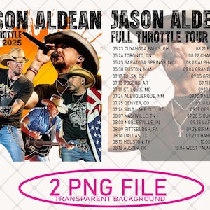 Jason Aldean Full Throttle Tour 2025 T-Shirt Design, Country-Konzert PNG, Jason Aldean Sofortiger Download Png-Datei Bereit zum Shirt
