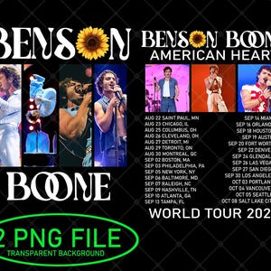 Benson Boone Shirt Design, Benson Boone PNG, Benson Boone Concert Instant Download File America Heart Tour Png File Ready Print To T-Shirt