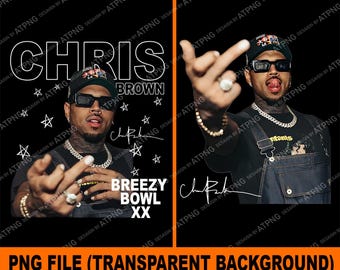 Chris Brown Middle Finger PNG: Concert 2025 Shirt Design (Digital Download