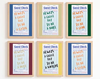 Customizable Guest Check College Poster For Dorm or Apartment Perfect for Back-to-School Custom Poster for Any College or School Digital