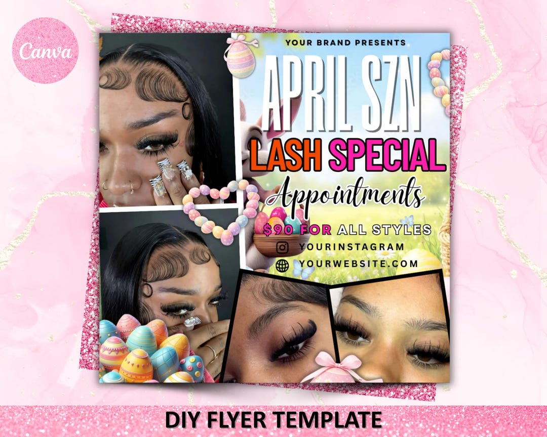 April Lash Special Flyer, Lash Flyer, Lash Esthetician Flyer, Lash ...