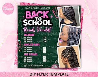Circulaire de la rentrée scolaire, Circulaire de la rentrée des tresses, Circulaire de la rentrée scolaire des 2 es, Liste de prix des tresses, Vente spéciale de tresses, Offres tresses, Toile modifiable