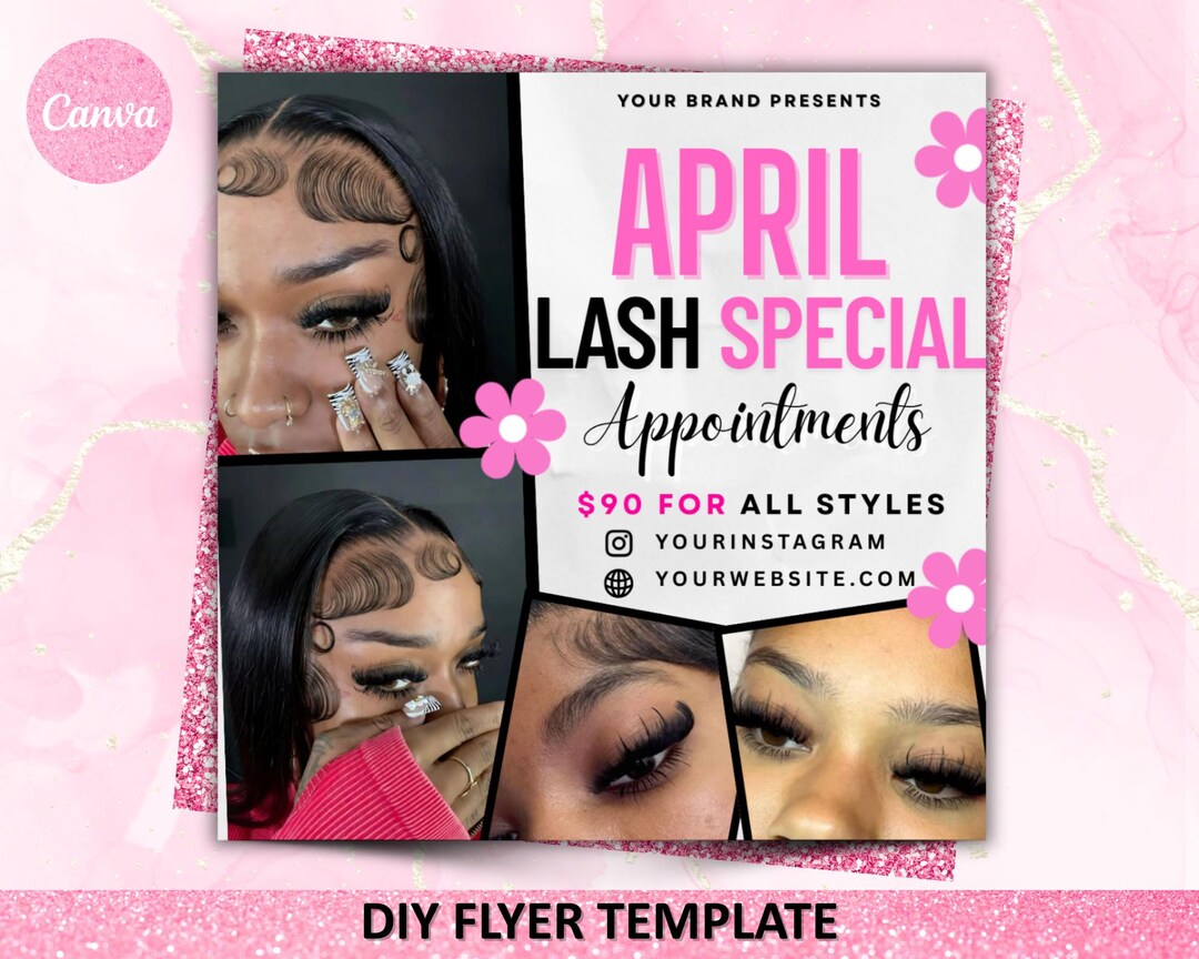 April Lash Special Flyer, Lash Flyer, Lash Esthetician Flyer, Lash ...