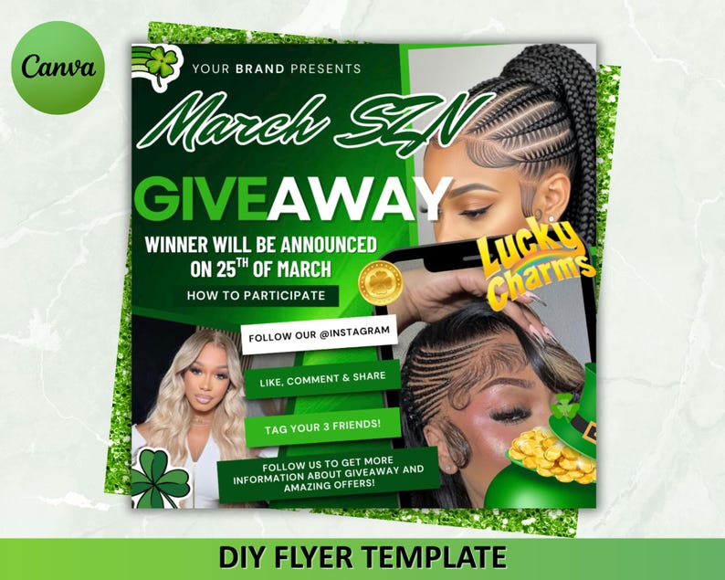 Raffle March March Raffle Flyer, Raffle Ticket Flyer, March Flyer, Lucky Charm ...