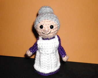 Handmade Crocheted Amigurumi Mrs Claus from Rudolph the Red Nosed Reindeer 5" Tall by The Knitting Gnome.. Cute
