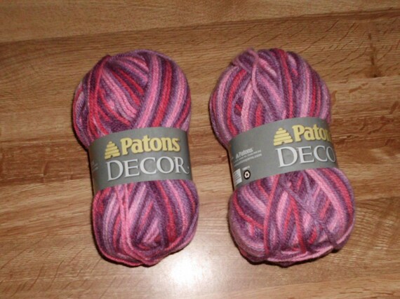 2 Skeins Lot Patons Decor Yarn Color Florals Variegated Etsy