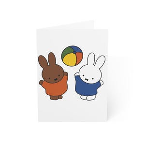 Cartão Miffy coelho e amigos