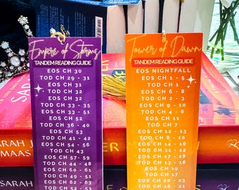 Throne of Glass Tandem Read Bookmark Set | Empire of Storms & Tower of Dawn Guide | Sarah J Maas Bookmark | SJM Bookish Gift
