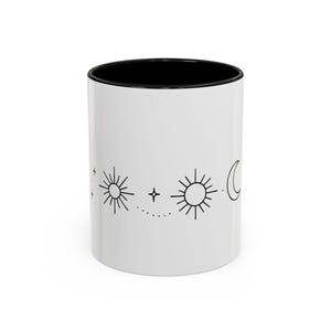 Celestial Coffee Mug: Sun and Moon Astrology Design