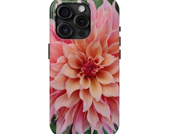 Funda para teléfono con diseño de flor de dalia rosa, accesorio floral para iPhone y Samsung.