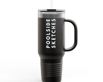 Architecture Student Tumbler | Poolside Sketches Mug | Funny Design Intern Gift | Creative Summer Life Cup | Interior Designer Student Gift