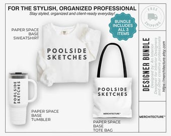 Interior Design Gift Set | Tote Bag, Sweatshirt & Tumbler Bundle | Creative Studio Essentials | Interior Designer Gift Set | Merchitecture™