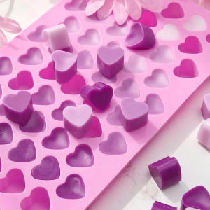 55 Compartment Heart Silicone Candle Mold Valentine&#39;s Day Candles Making Kit DIY Love Cake Chocolate Baking Mold Party Gifts