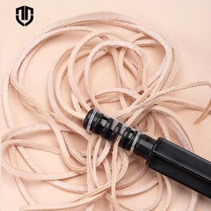 Leather Strap Cutter Cord Knife Lace Maker Tool Strip Rope Hand Cutting Wire with 3 Blades DIY Weaver Leather Craft Lacing Tools