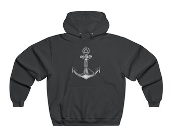 AA Boot Anker Nüchternheit Hoodie, BESTE Anonyme Alkoholiker Kapuzen-Sweatshirt, Herren Anchor Legacy Hoodie, NUBLEND® Sobriety Kapuzen-Sweatshirt