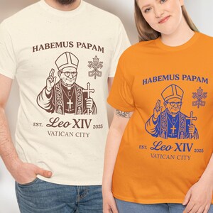 Pope Leo XIV T-Shirt, Pope Shirt, Catholic Shirt, Vatican Tee, New Pope Shirt, Leo XIV Gift, Holy Father Tee, Catholic Gift, American Pope