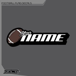 Football Name Vinyl Decal: Personalized