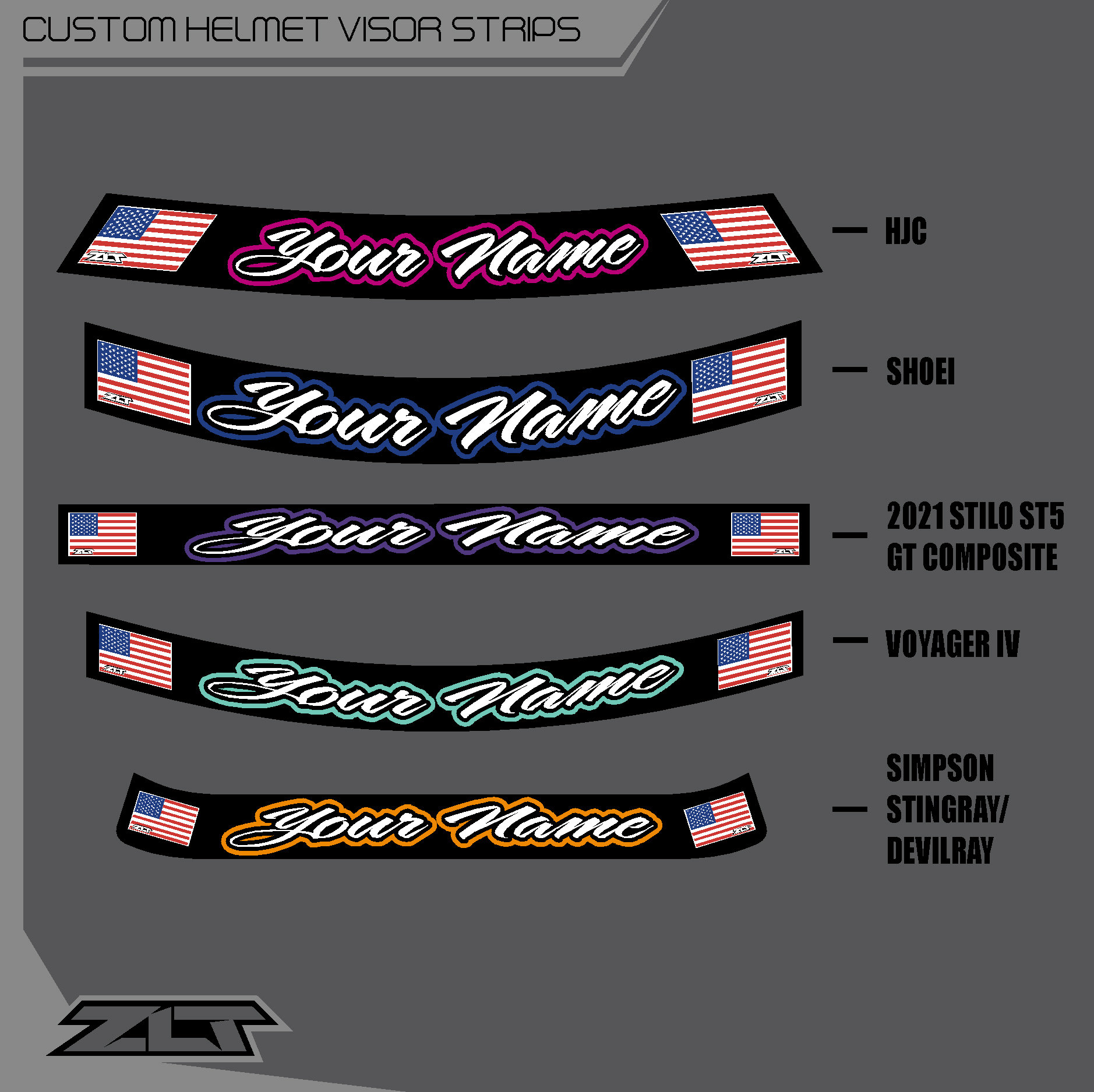 Custom Helmet Visor Strips Etsy
