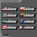see more listings in the Flag Name Decals section