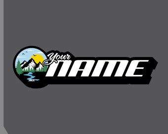 Mountain Name Vinyl Decal: Personalized