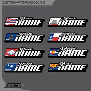 State Flag Name Vinyl Decal: Personalized | Original Design