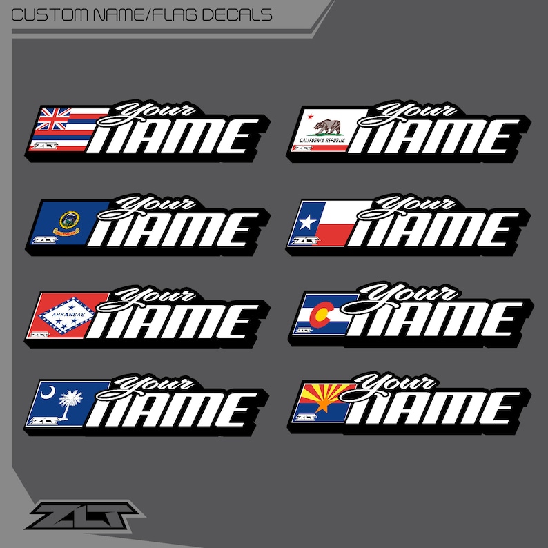 Directional State Flag Name Vinyl Decal: Personalized image 5
