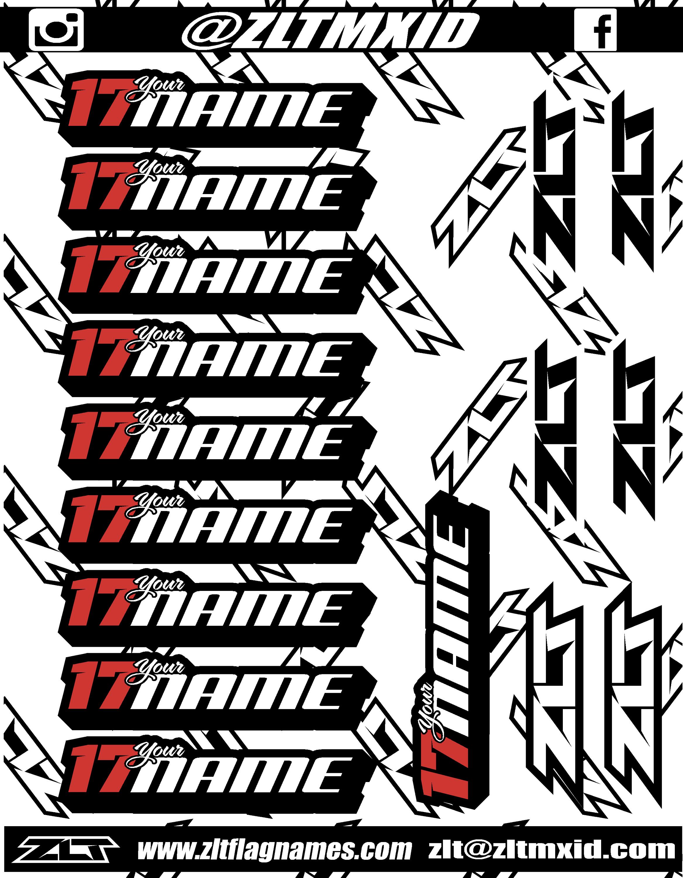 Team Number Build Label Custom Number Name Decals | Personalized Team Sport Race Helmet ...
