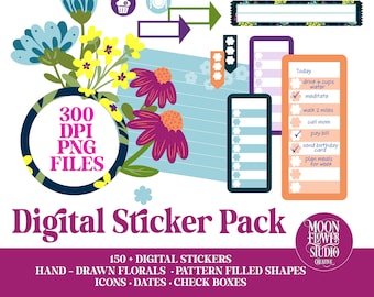 Digital Stickers, PNG FILES Digital Download