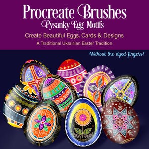 Pysanka Procreate Brushes, Ukrainian Egg Art (Digital Download)