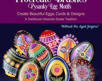 Pysanka Procreate Brushes, Ukrainian Egg Art (Digital Download)