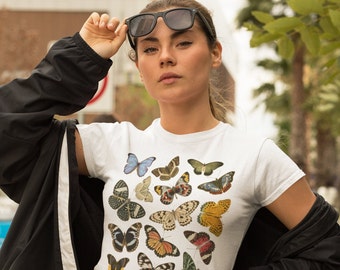 Butterflies Vintage Cottagecore T-shirt | Nature lover T shirt | Unisex soft cotton jersey t-shirt