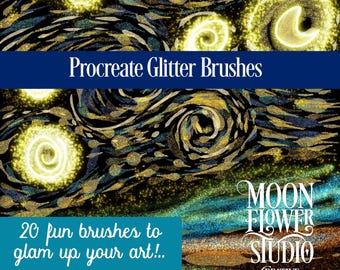 Glitter Art Brushes, Procreate Brushes, Sparkle & Shine