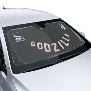 Godzilla Car Sun Shades - Stylish Auto Accessories, Unique Gifts for Car Lovers, Summer Heat Protection, Vehicle Sun Blockers, Fun Auto
