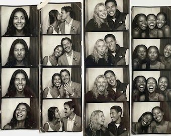 Collage de tiras de fotos personalizado/Aspecto vintage, regalo para pareja (descarga digital)