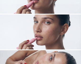 Colección de imágenes publicitarias de belleza / Referencias editoriales de campañas con IA / Looks de labios, piel y maquillaje / Descarga digital