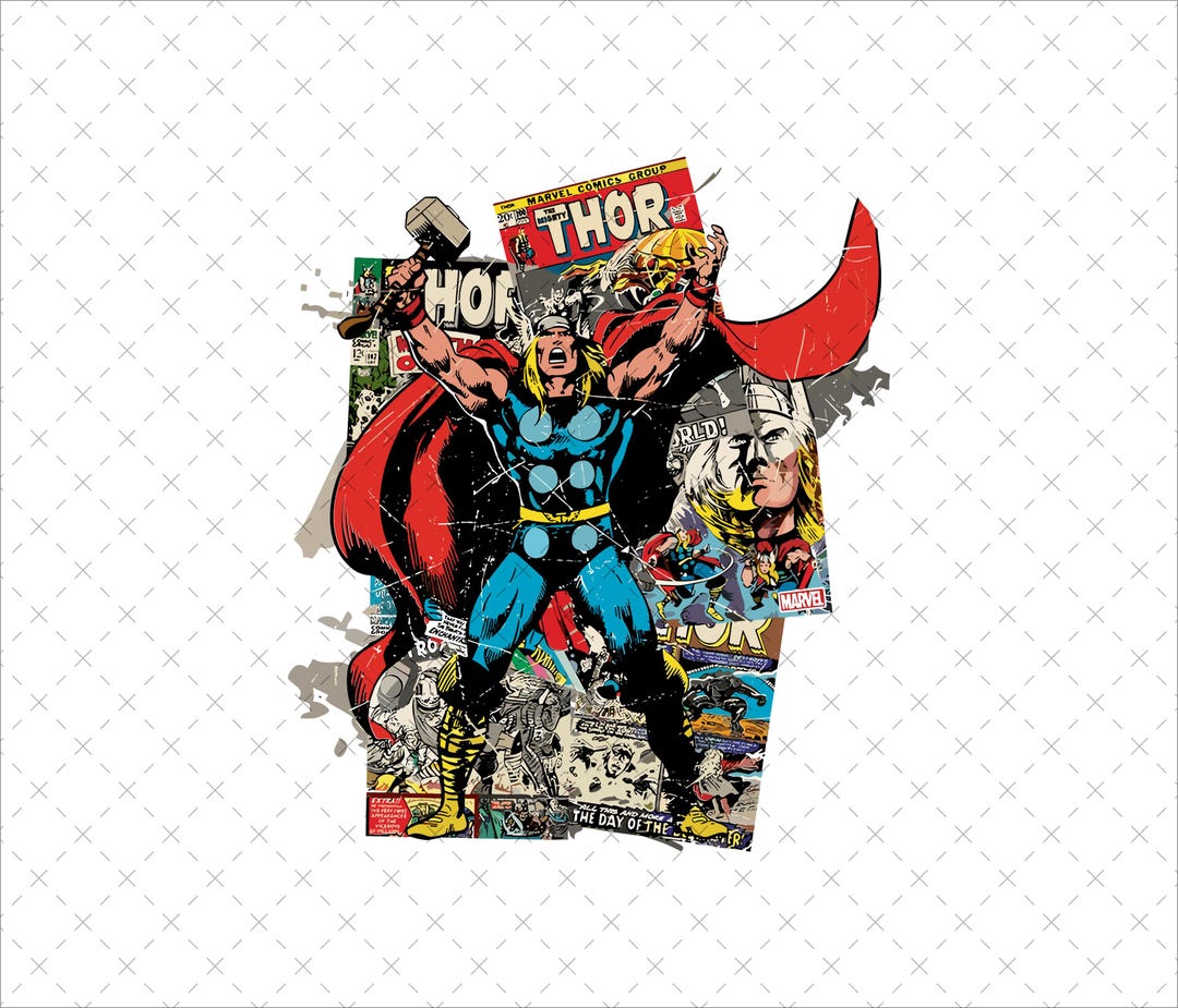 Retro Thor Png Svg, Mighty Thor Sublimation Design, Avengers God of ...