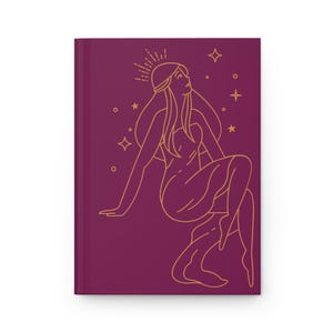 Elegant Matte Hardcover Journal, Beautiful Sketch Design, Writing Journal, Gift for Writers, Self-Reflection, Daily Planner