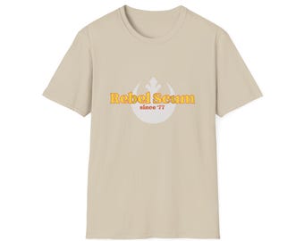 Rebel Scum Vintage T-Shirt, Unisex Graphic Tee for Fans, Star Wars Apparel, Gift for Sci-Fi Lovers, Retro Casual Wear