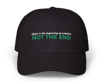 Embroidered Dad Cap, Star Trek Spock Quote Hat, Logic Wisdom Baseball Cap, Geek Gift, Trekkie Present, Sci-Fi Fan Accessories