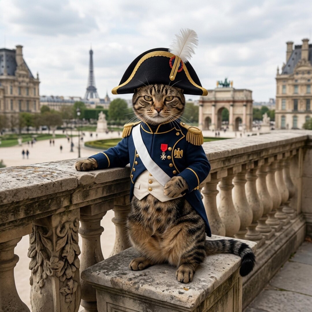 Napolean Tat Napoleon Cat, Custom Design Cat Portrait, Art Gift - Etsy