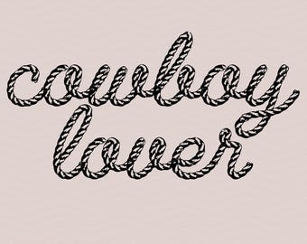 Cowboyälskare SVG Western Digital Ladda ner PNG Country Girl SVG Texas svg Jag älskar Cowboys png