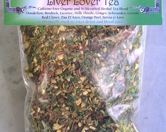 Liver Lover Tea by Cheshire's Herbals organic caffeine-free herbal tea blend