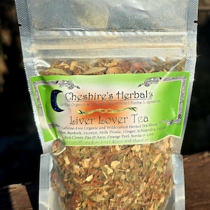 Liver Lover Tea by Cheshire's Herbals organic caffeine-free herbal tea blend