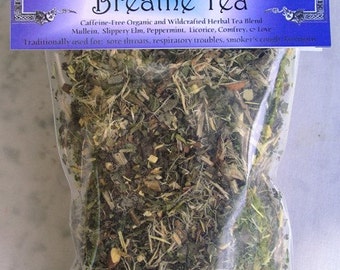 Breathe Tea by Cheshire's Herbals Organic caffeine-free respiratory tea blend