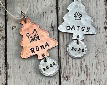 Personalized Pet Ornament: Cat or Dog, Paw/Face Choice