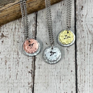 Hummingbird Metal Necklace: Copper, Brass, or Aluminum Pendant