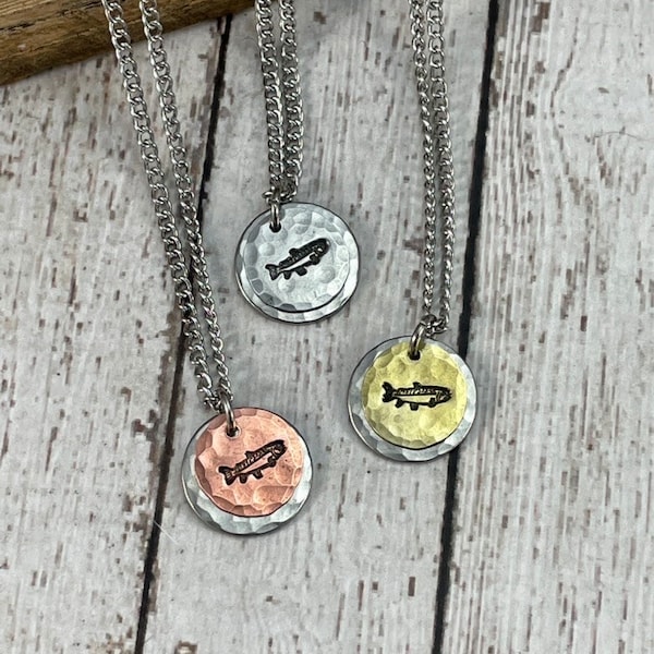 Trout Fish Necklace, Rainbow Trout Fish, Speckled Trout Fish, Fly Fishing Jewelry, Fishing Jewelry, Trout Jewelry, Fish Earrings