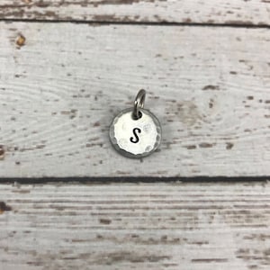 Tiny Initial Charm in Stainless Steel